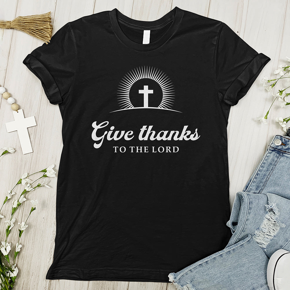 Give Thanks To The Lord Tee - Cross