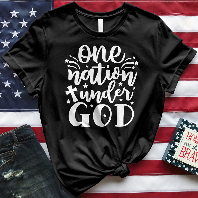 One Nation Under God White Tee