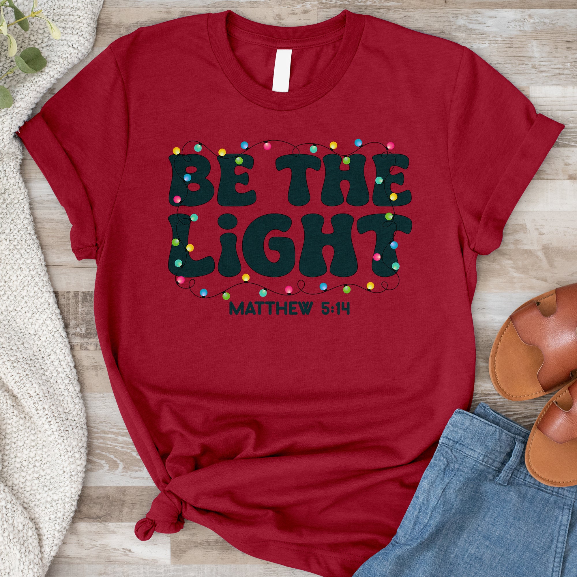 Be The Light Christmas Tee