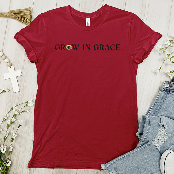 Grow In Grace Sunflower - Faith Tee