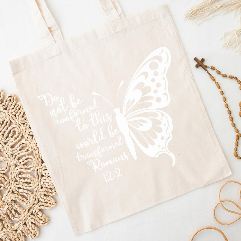 Grow Through What You Go Through Butterfly Tote Bag