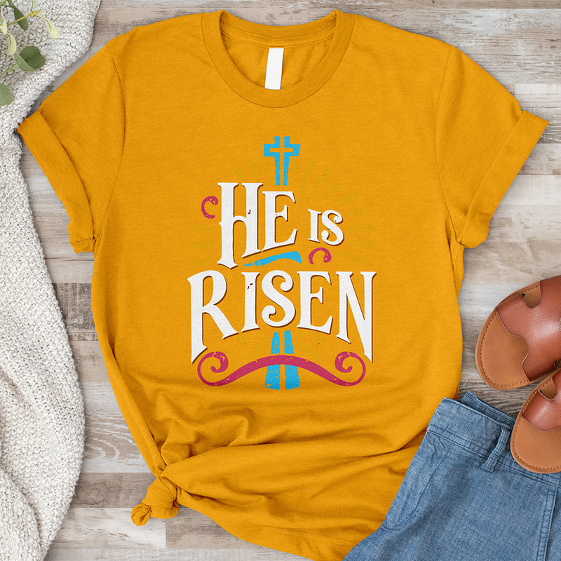 He is Risen, Glorious Cross Tee