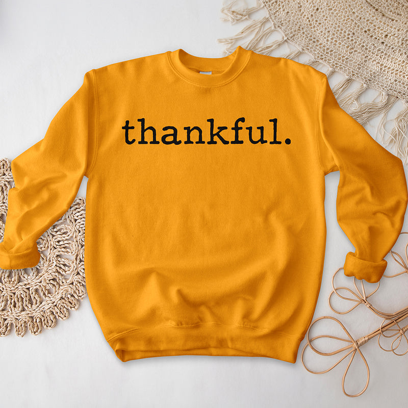 Thankful Crewneck - Typewritten