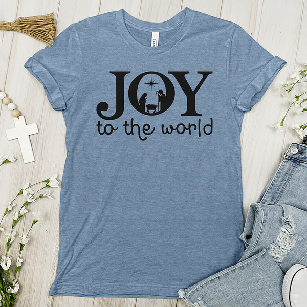 Joy To The World Tee Shirt - Born in a Manger