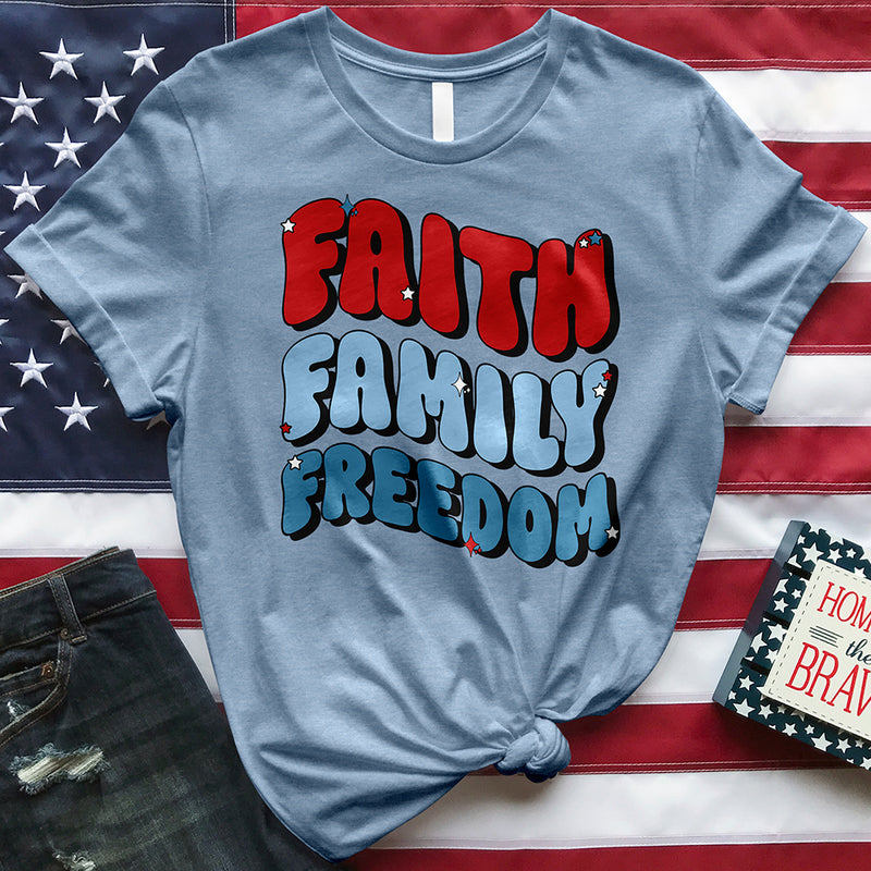 Faith Family Freedom Tee