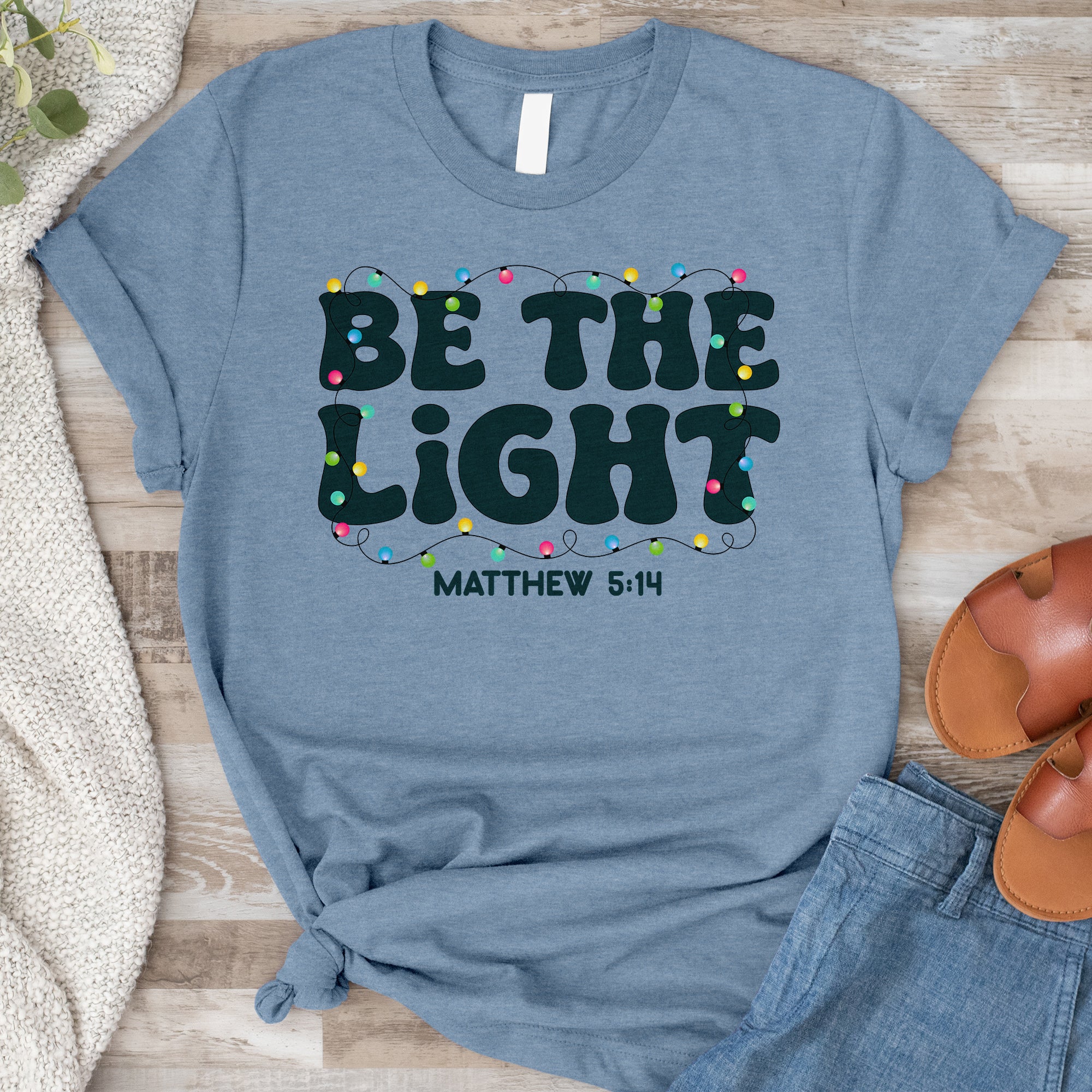 Be The Light Christmas Tee