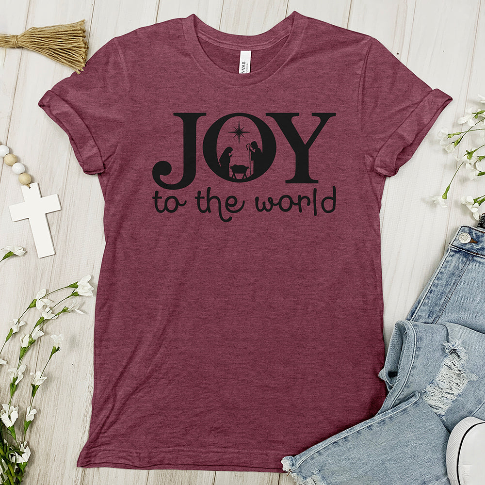 Joy To The World Tee Shirt - Born in a Manger