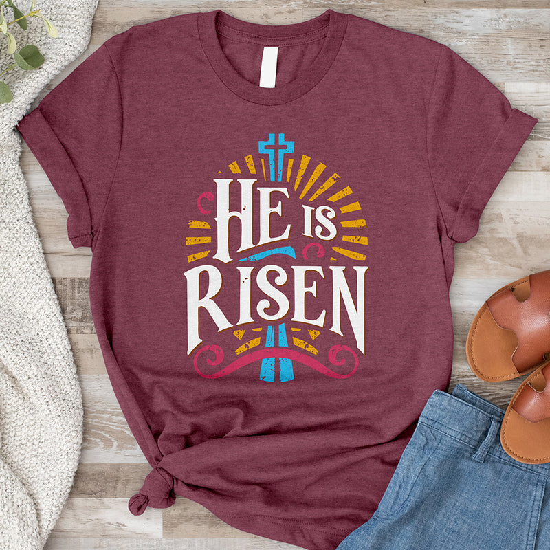 He is Risen, Glorious Cross Tee