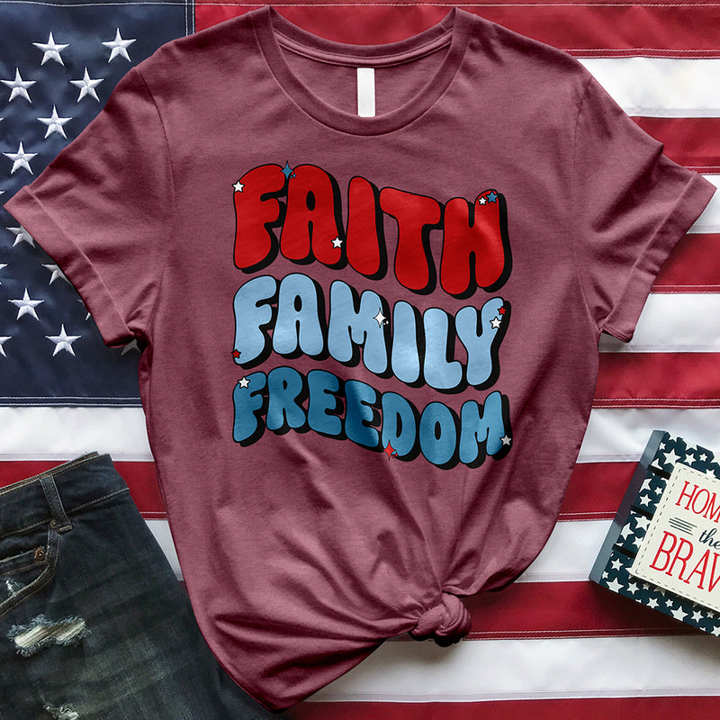 Faith Family Freedom Tee