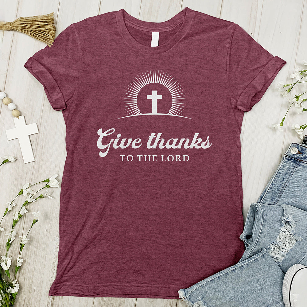 Give Thanks To The Lord Tee - Cross