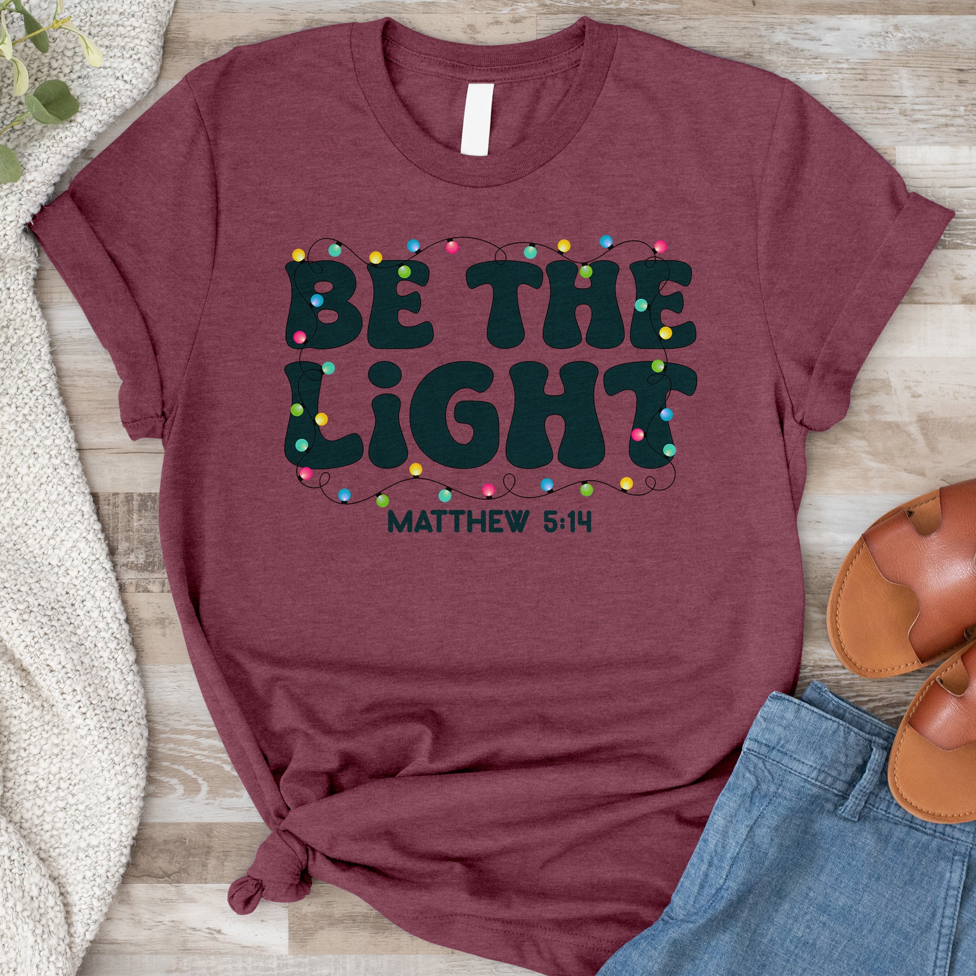 Be The Light Christmas Tee