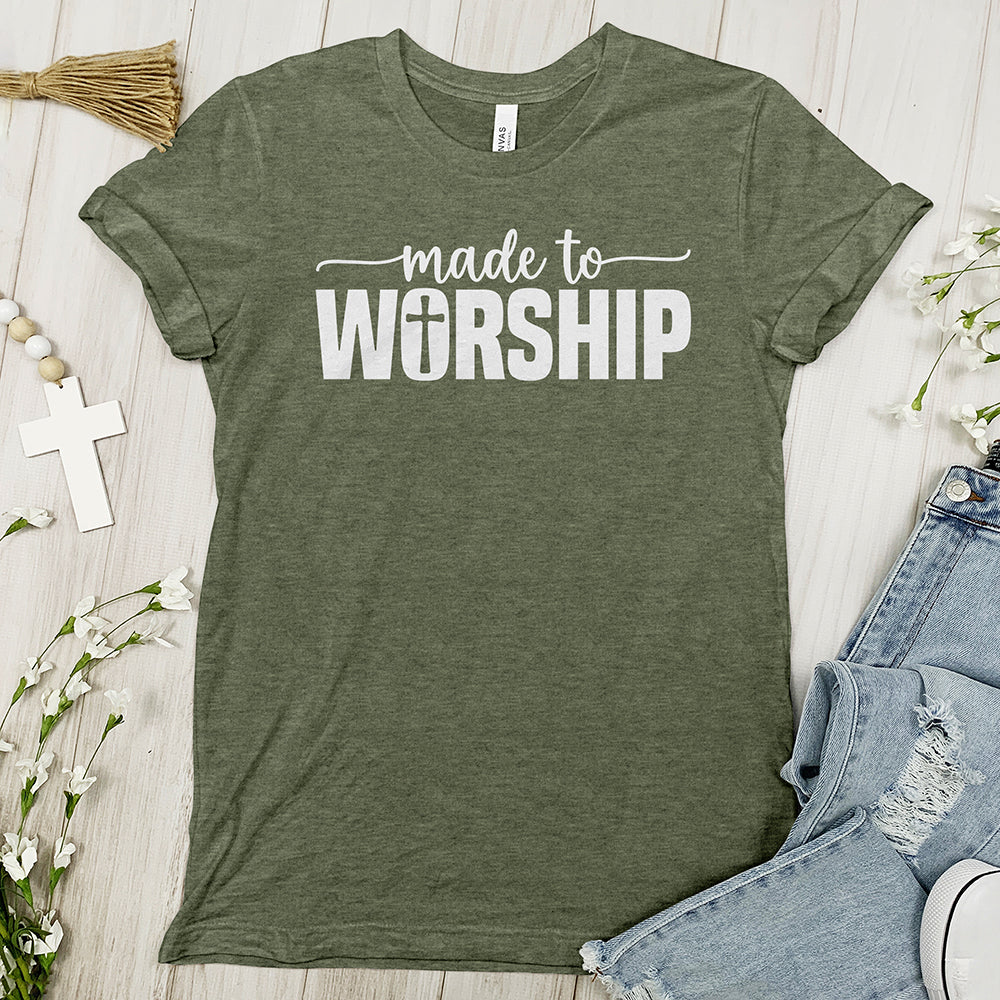 Made To Worship Tee Shirt - Cross