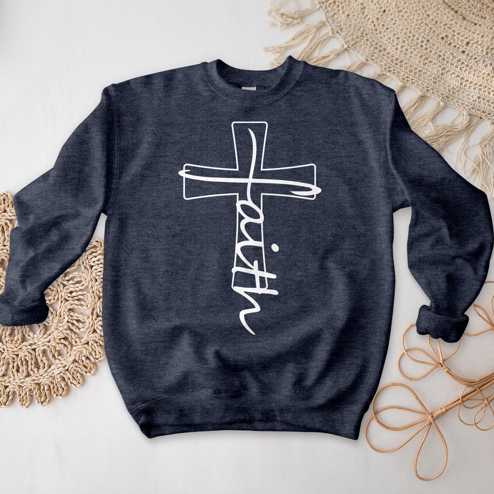 Faith cross online sweatshirt