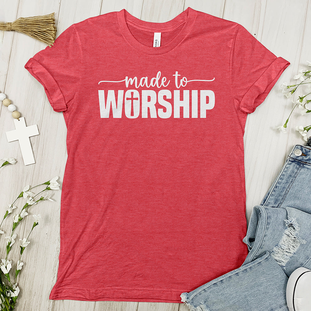 Made To Worship Tee Shirt - Cross