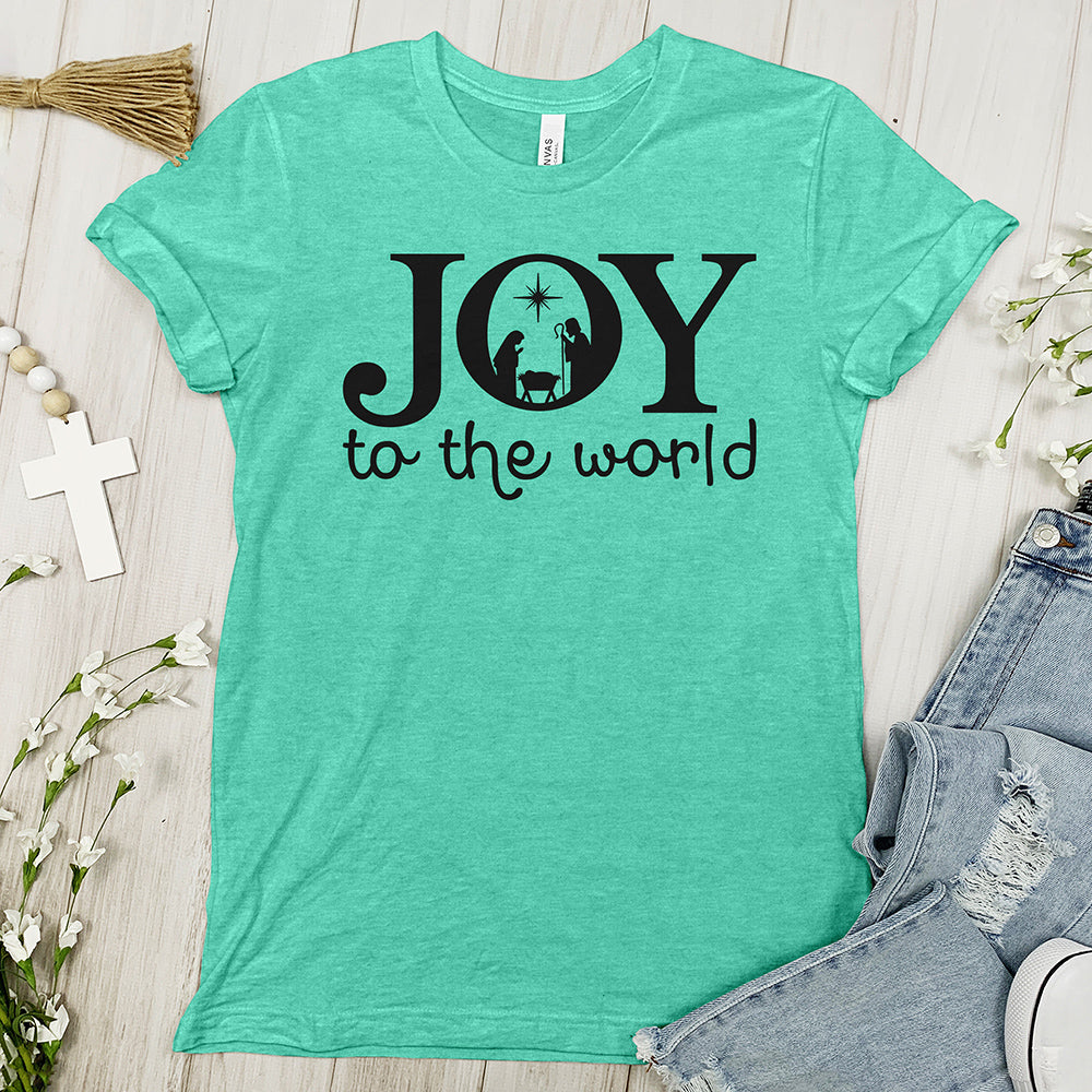 Joy To The World Tee Shirt - Born in a Manger