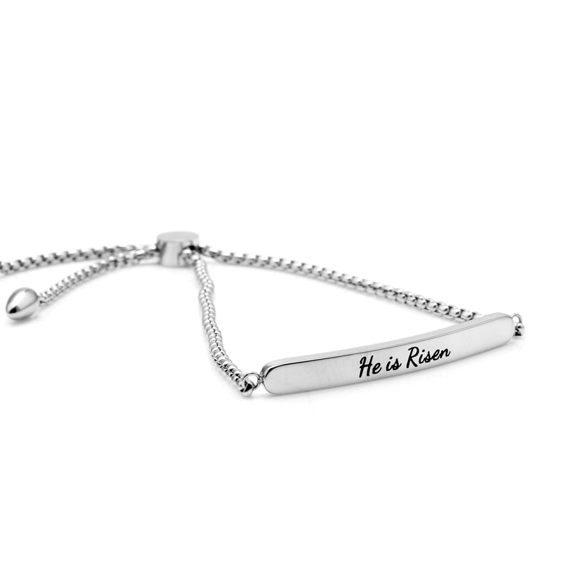 "He Is Risen" - Uplifting Bar Bracelet