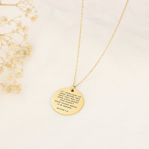 Be The Light Inspirational Necklace