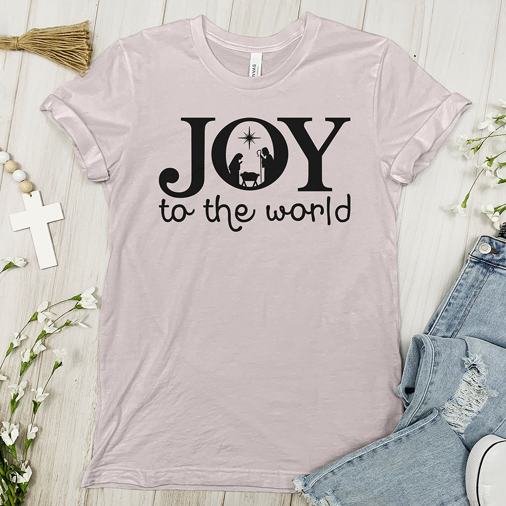 Joy To The World Tee Shirt - Born in a Manger