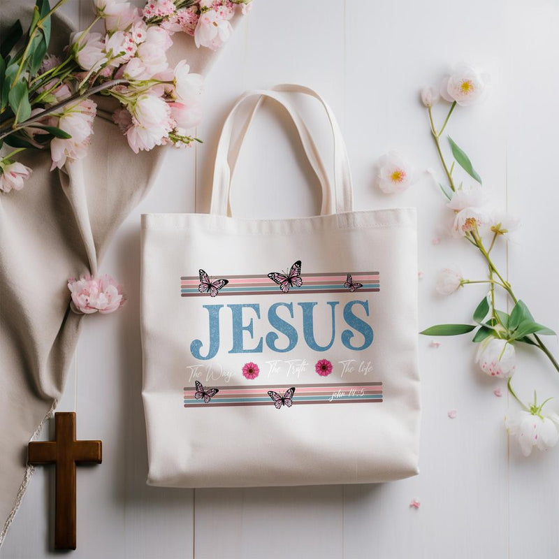 Ask Me About Jesus Tote Bag – Red Letter Designs Co.