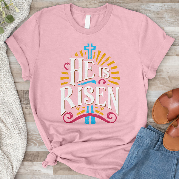 He is Risen, Glorious Cross Tee