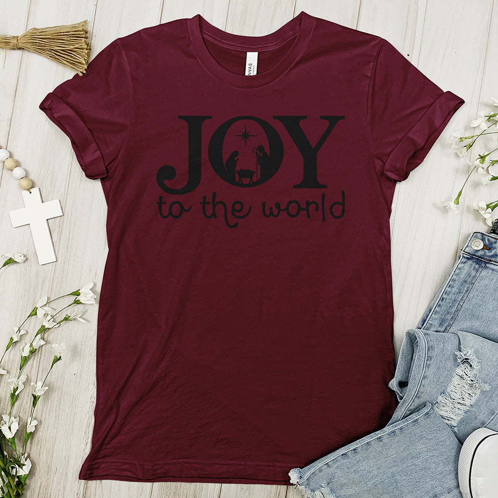 Joy To The World Tee Shirt - Born in a Manger