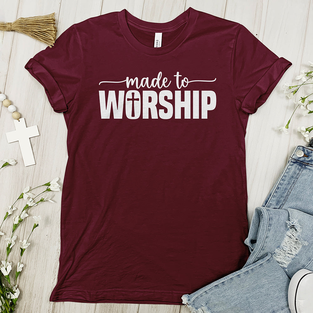 Made To Worship Tee Shirt - Cross