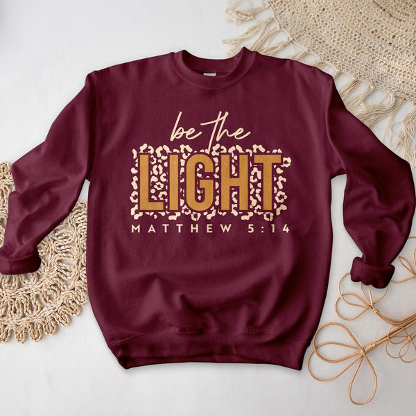 Be The Light Inspirational Crewneck