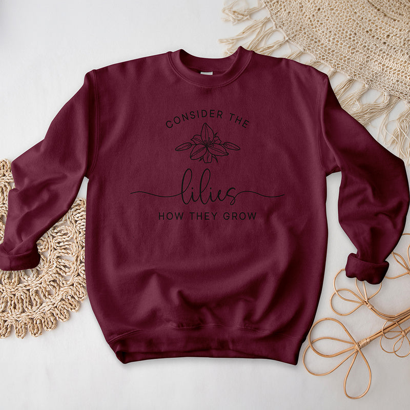 Consider The Lilies Crewneck - Single Flower