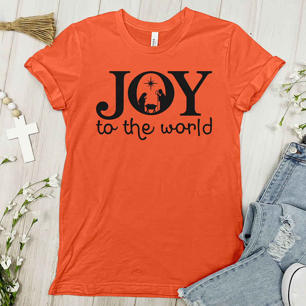 Joy To The World Tee Shirt - Born in a Manger