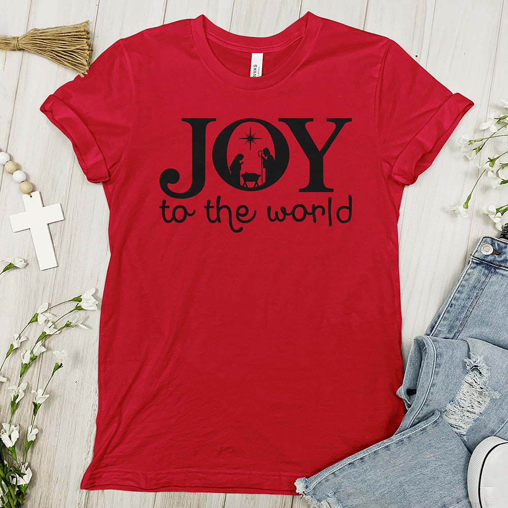 Joy To The World Tee Shirt - Born in a Manger