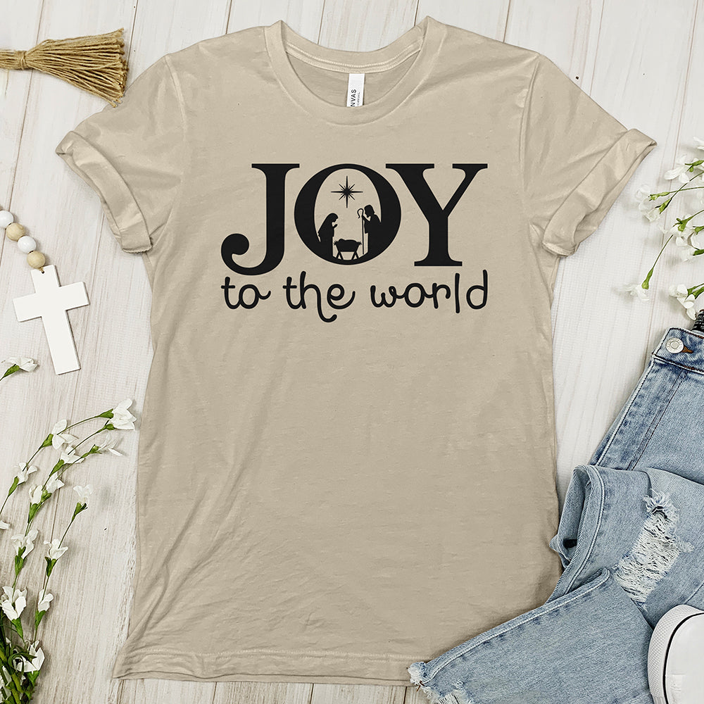 Joy To The World Tee Shirt - Born in a Manger