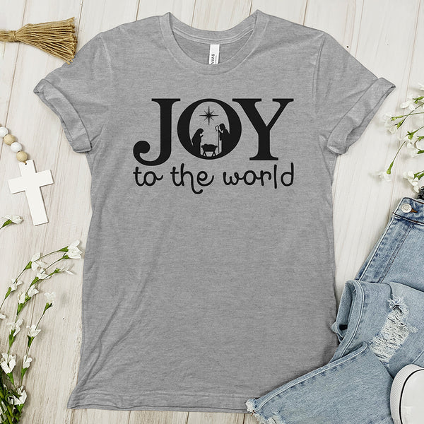 Joy To The World Tee Shirt - Born in a Manger