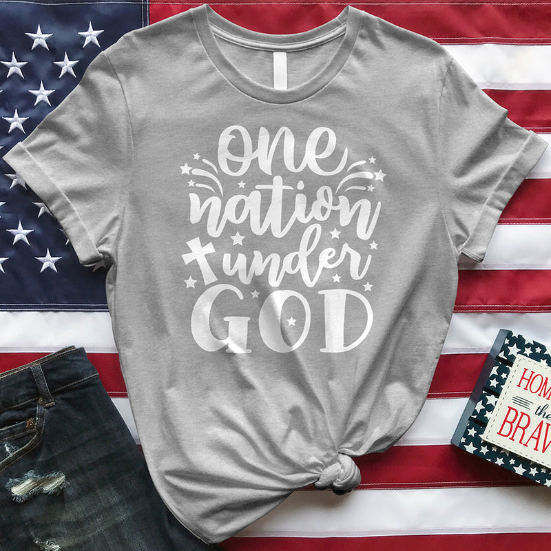 One Nation Under God White Tee