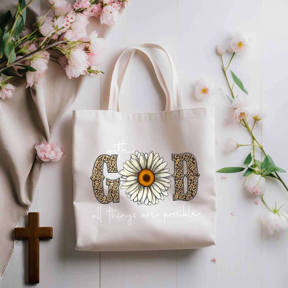 With God All Things Are Possible | Canvas Zipper Pouch