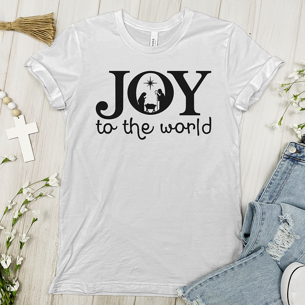 Joy To The World Tee Shirt - Born in a Manger