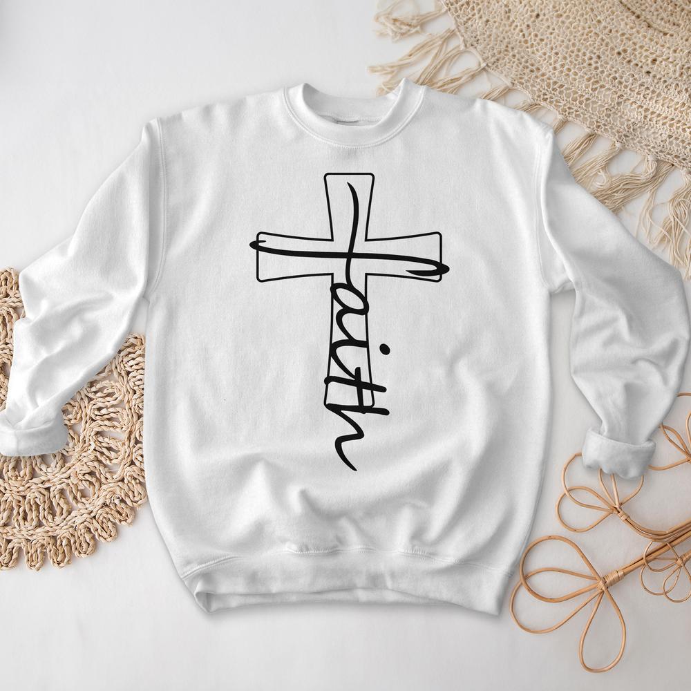 Jesus Cross Crewneck Christian Divinity