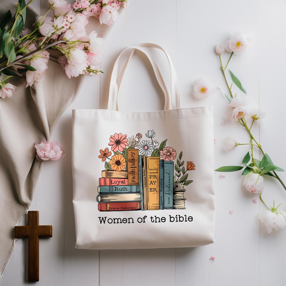 2 Religious Themed Inspirational Christian Tote Bags for Women | Live  Thankfully, Be Still and Know Theme | Reusable Totes Set for Church Events