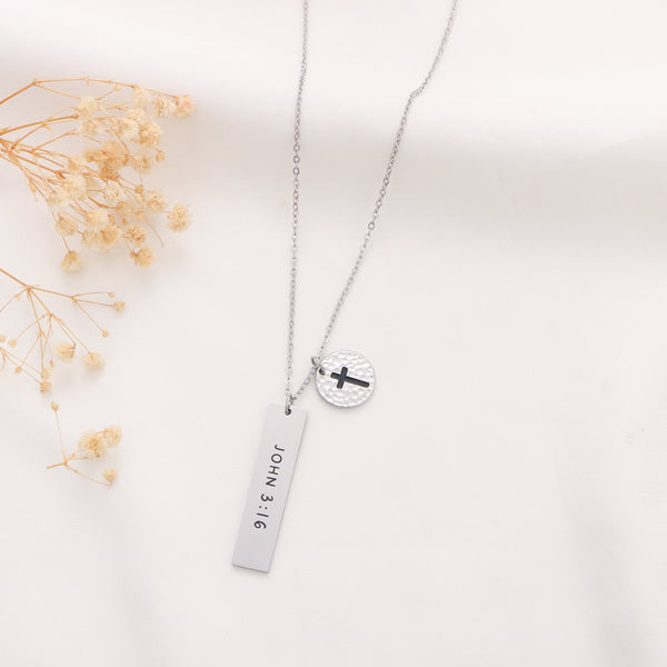 John 3:16 Bar Faith Necklace