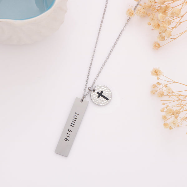 John 3:16 Bar Faith Necklace