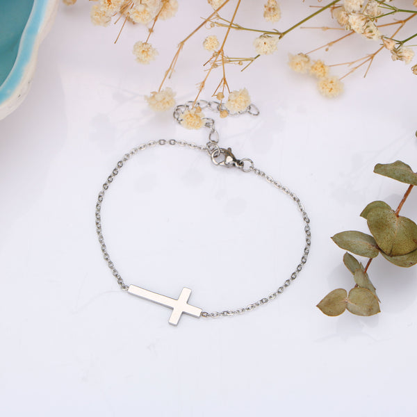 Beautiful Minimalist Christian Cross Bracelet